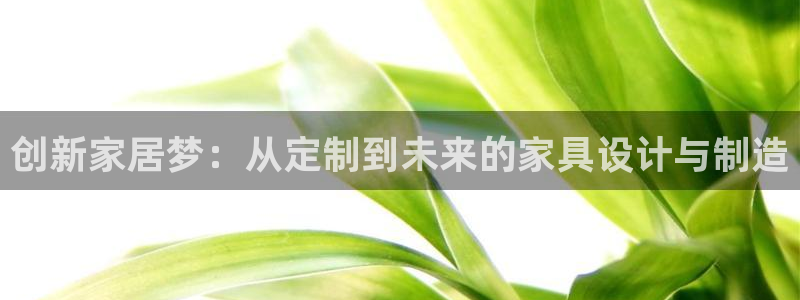 娱乐先锋捕鱼客服：创新家居梦：从定制到未来的家具设计与制造