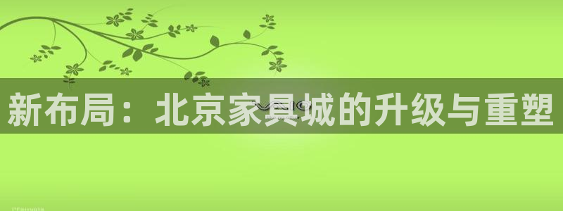 先锋娱乐赛：新布局：北京家具城的升级与重塑